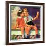 "Kiss for Ice Cream,"June 1, 1936-Henry Hintermeister-Framed Giclee Print