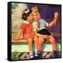 "Kiss for Ice Cream,"June 1, 1936-Henry Hintermeister-Framed Stretched Canvas