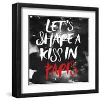 Kiss In Paris-OnRei-Framed Art Print