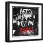 Kiss In Paris-OnRei-Framed Art Print
