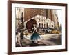 Kiss in Park Avenue-Pierre Benson-Framed Art Print