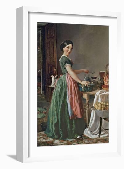 Kiss Me and You'll Kiss the Lasses-Lilly Martin Spencer-Framed Art Print