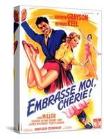 Kiss Me Kate, French Movie Poster, 1953-null-Stretched Canvas