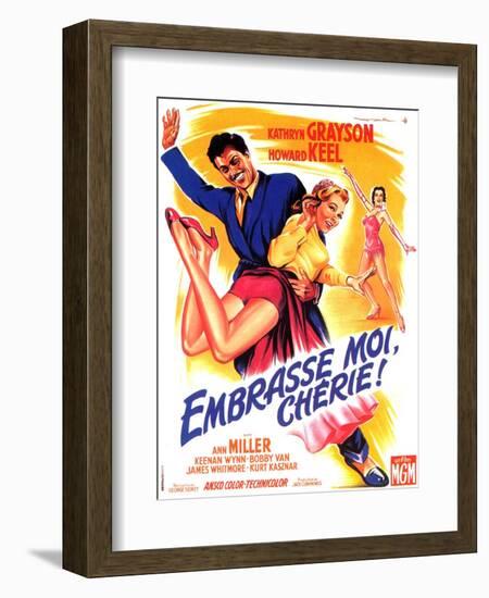 Kiss Me Kate, French Movie Poster, 1953-null-Framed Art Print