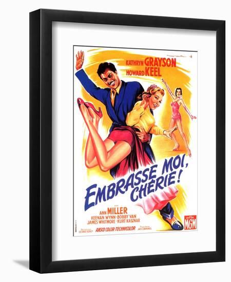 Kiss Me Kate, French Movie Poster, 1953-null-Framed Art Print