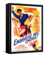 Kiss Me Kate, French Movie Poster, 1953-null-Framed Stretched Canvas