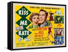 Kiss Me Kate, Top from Left: Kathryn Grayson, Howard Keel; Below: Ann Miller, 1953-null-Framed Stretched Canvas