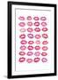 Kiss Me Quick No Words Pink-Mercedes Lopez Charro-Framed Art Print