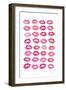 Kiss Me Quick No Words Pink-Mercedes Lopez Charro-Framed Art Print