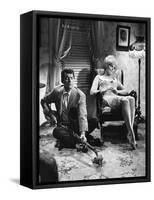 KISS ME STUPID, 1964 directed by BIILY WILDER Dean Martin and Kim Novak (b/w photo)-null-Framed Stretched Canvas