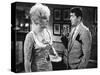 KISS ME STUPID, 1964 directed by BIILY WILDER Kim Novak and Dean Martin (b/w photo)-null-Stretched Canvas