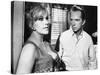 KISS ME STUPID, 1964 directed by BIILY WILDER Kim Novak and Ray Walston (b/w photo)-null-Stretched Canvas