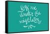 Kiss me under the mistletoe-Lantern Press-Framed Stretched Canvas