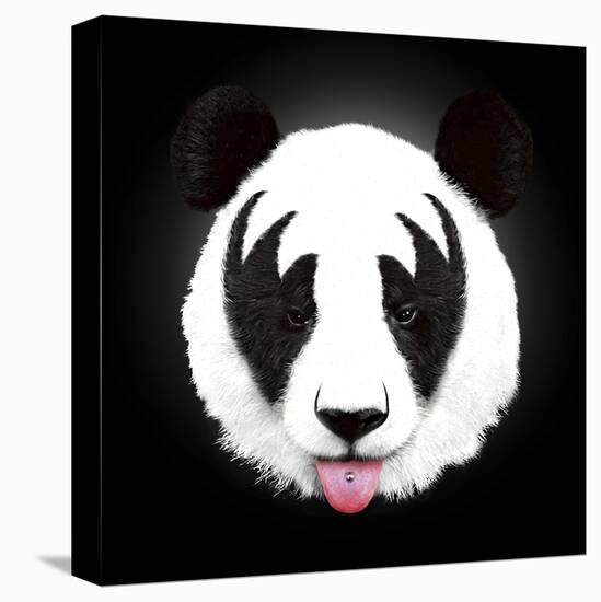 Kiss of a Panda-Robert Farkas-Stretched Canvas