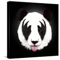 Kiss of a Panda-Robert Farkas-Stretched Canvas