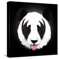 Kiss of a Panda-Robert Farkas-Stretched Canvas