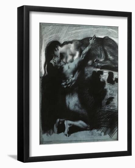 Kiss of a Sphinx, Between 1890 and 1914-Franz von Stuck-Framed Giclee Print