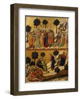 Kiss of Judas, and Prayer on Mount of Olives-Duccio Di buoninsegna-Framed Giclee Print