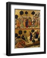 Kiss of Judas, and Prayer on Mount of Olives-Duccio Di buoninsegna-Framed Giclee Print