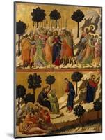 Kiss of Judas, and Prayer on Mount of Olives-Duccio Di buoninsegna-Mounted Giclee Print