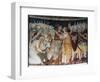 Kiss of Judas, Detail from 14th-Century Life of Christ Fresco Cycle-null-Framed Giclee Print