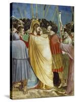 Kiss of Judas, Detail from Life and Passion of Christ-Giotto di Bondone-Stretched Canvas