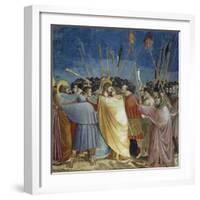 Kiss of Judas, Detail from Life and Passion of Christ-Giotto di Bondone-Framed Giclee Print