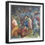 Kiss of Judas, Scene from Stories of New Testament, 1350-1380-Barna da Siena-Framed Giclee Print