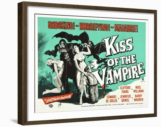 Kiss of the Vampire, 1963-null-Framed Giclee Print