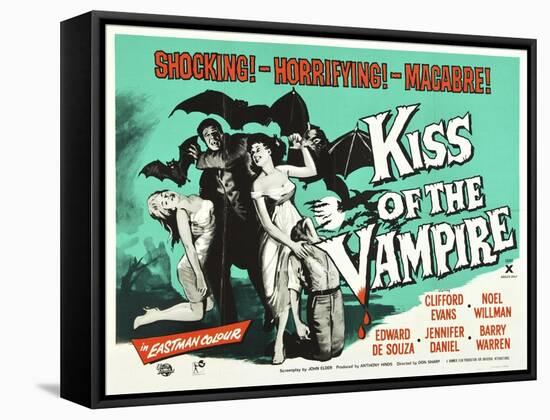 Kiss of the Vampire, 1963-null-Framed Stretched Canvas