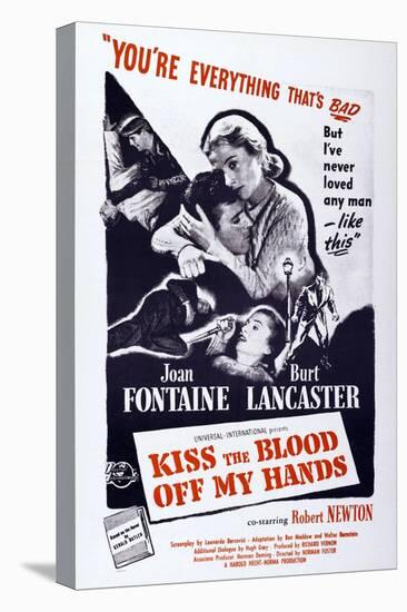 Kiss the Blood Off My Hands, from Left: Burt Lancaster, Joan Fontaine, 1948-null-Stretched Canvas