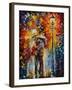 Kiss Under the Rain-Leonid Afremov-Framed Art Print