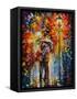 Kiss Under The Rain-Leonid Afremov-Framed Stretched Canvas