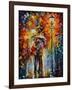 Kiss Under The Rain-Leonid Afremov-Framed Art Print