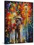 Kiss Under The Rain-Leonid Afremov-Stretched Canvas