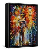 Kiss Under The Rain-Leonid Afremov-Framed Stretched Canvas