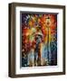 Kiss Under The Rain-Leonid Afremov-Framed Art Print