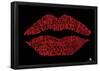 Kiss Words Text Poster-null-Framed Poster