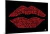 Kiss Words Text Poster-null-Mounted Poster