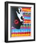 Kiss-Abstract Graffiti-Framed Giclee Print