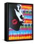 Kiss-Abstract Graffiti-Framed Stretched Canvas