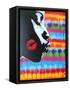 Kiss-Abstract Graffiti-Framed Stretched Canvas