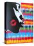 Kiss-Abstract Graffiti-Stretched Canvas