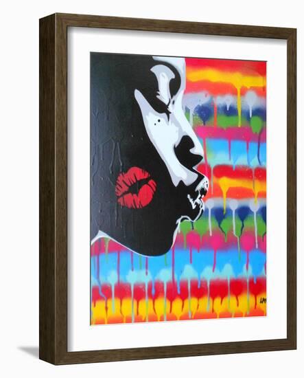 Kiss-Abstract Graffiti-Framed Giclee Print