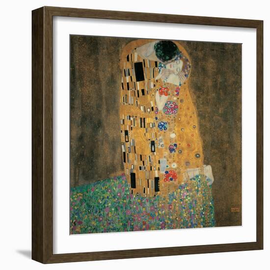 Kiss-Gustav Klimt-Framed Art Print