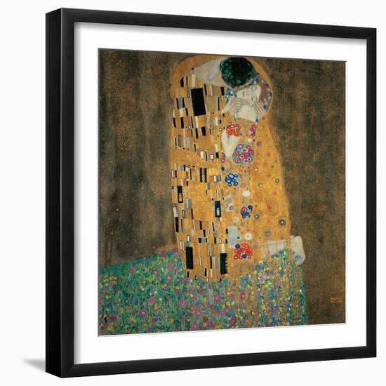 Kiss-Gustav Klimt-Framed Art Print