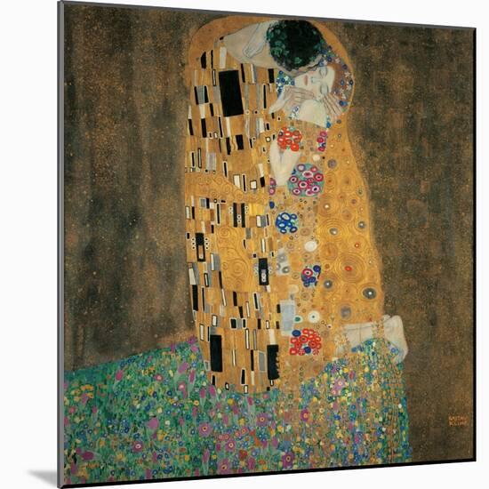 Kiss-Gustav Klimt-Mounted Art Print