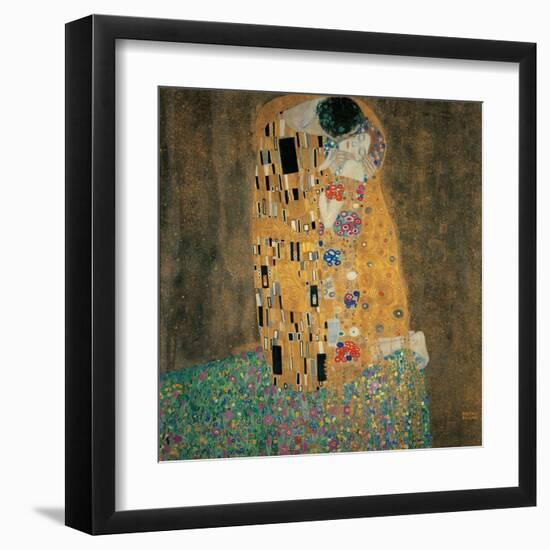 Kiss-Gustav Klimt-Framed Art Print