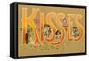 Kisses, Couples-null-Framed Stretched Canvas