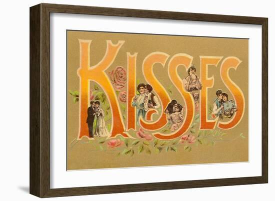 Kisses, Couples-null-Framed Art Print